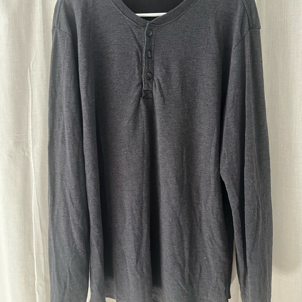 Marine Layer Men's Charcoal Henley